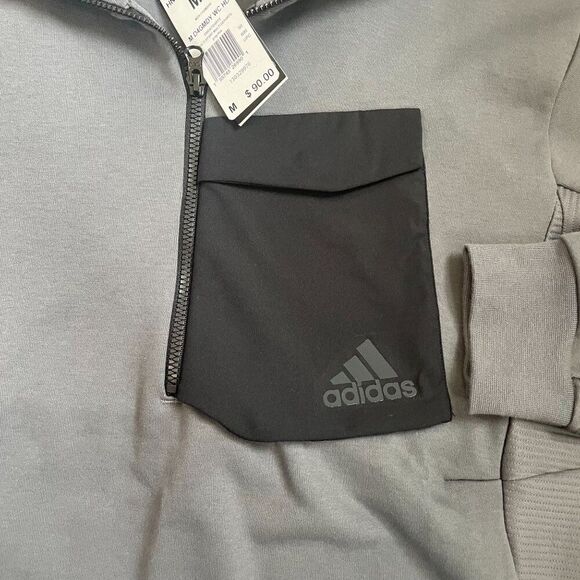 ADIDAS 1/2 ZIP PERFORMANCE GAME DAY HOODIE MEN'S MEDIUM PULLOVER SWEATSHIRT - Picture 3 of 6